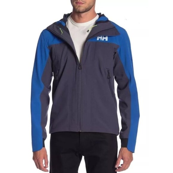 Helly Hansen Odin Hessdale Softshell Jacket Blue/Grey Size Small - Picture 1 of 7